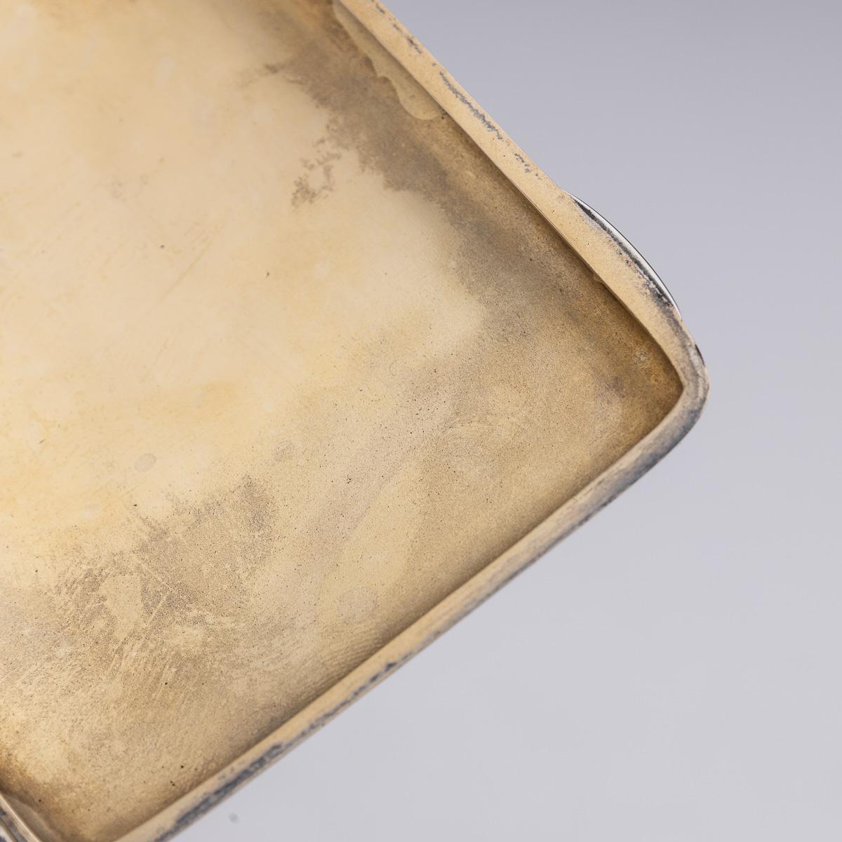 Antique 20thC English Solid Silver Hip Flask & Cigarette Case, London c.1903 For Sale 7