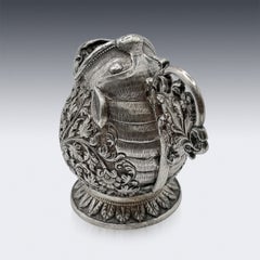 Antique 19thC Indian Kutch Solid Silver Zoomorphic Cream Jug c.1880