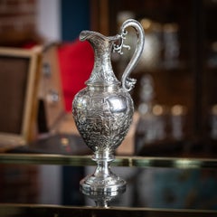 Antike chinesische Export-Weinkanne aus massivem Silber aus dem 19. Jahrhundert, Hung Chong & Co., um 1890