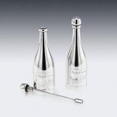 Solid Silver Champagne Bottle Bubble Blowers by Asprey & Garrard, 2000