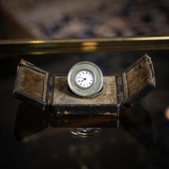 Edwardian Solid Silver Desk Clock by William Hornby, London 1910