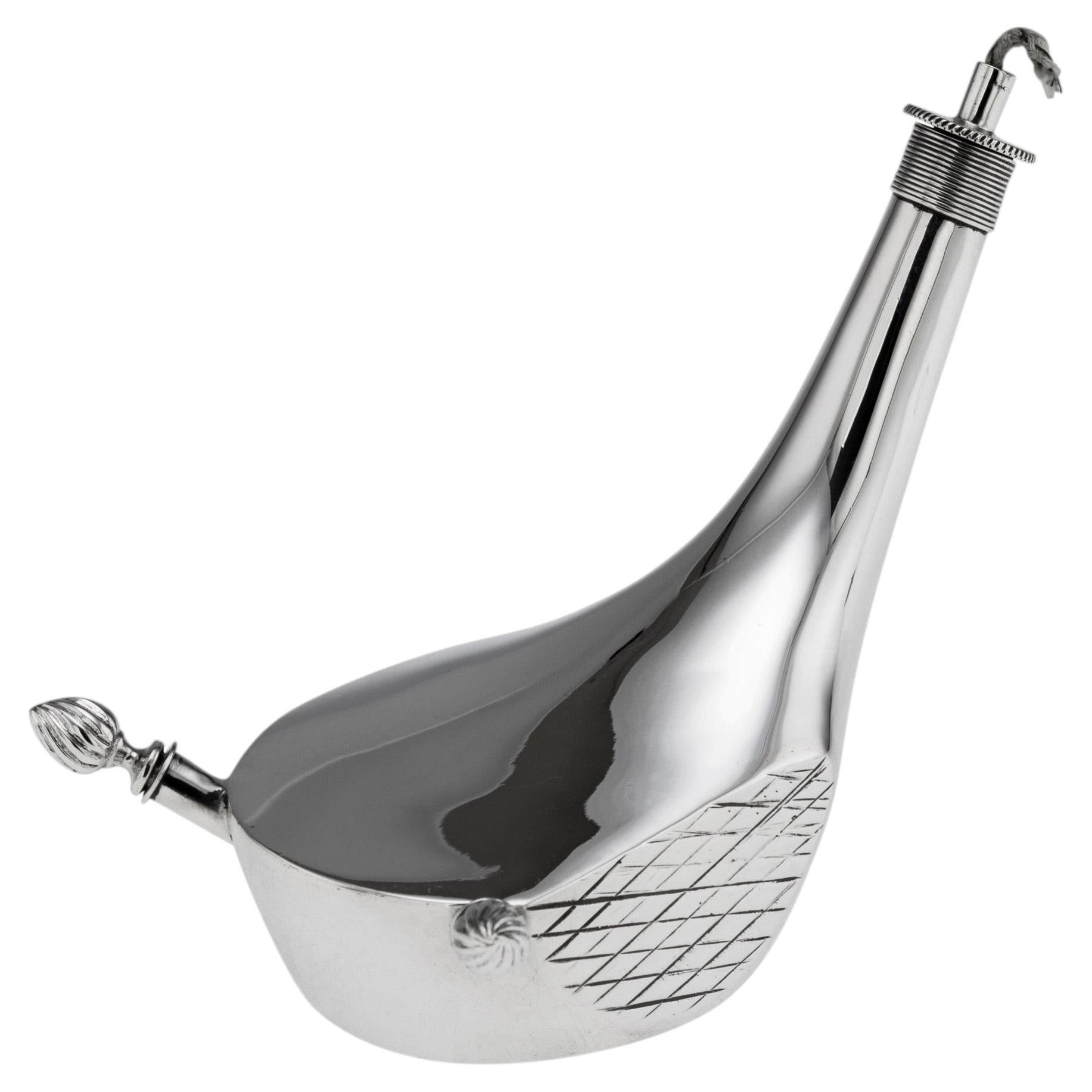 Antique Solid Silver Golf Driver Cigar Table Lighter, London, 1913
