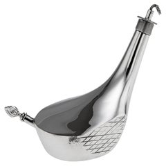 Antique Solid Silver Golf Driver Cigar Table Lighter, London, 1913