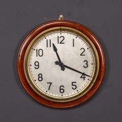 Orologio da parete vintage in rovere inglese del XX secolo, 1935 circa