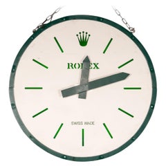 Vintage 20th Century Monumental Swiss Rolex Double Faced Display Clock c.1980