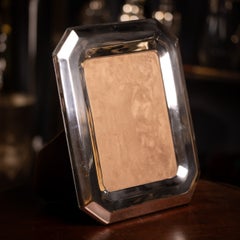 Vintage 20th Century Italian Solid Silver Octagonal Photograph Frame c.1960
