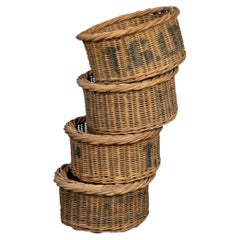 Antique 20th Century Edwardian Set Of Four Cherry Pickers' Baskets c.1910