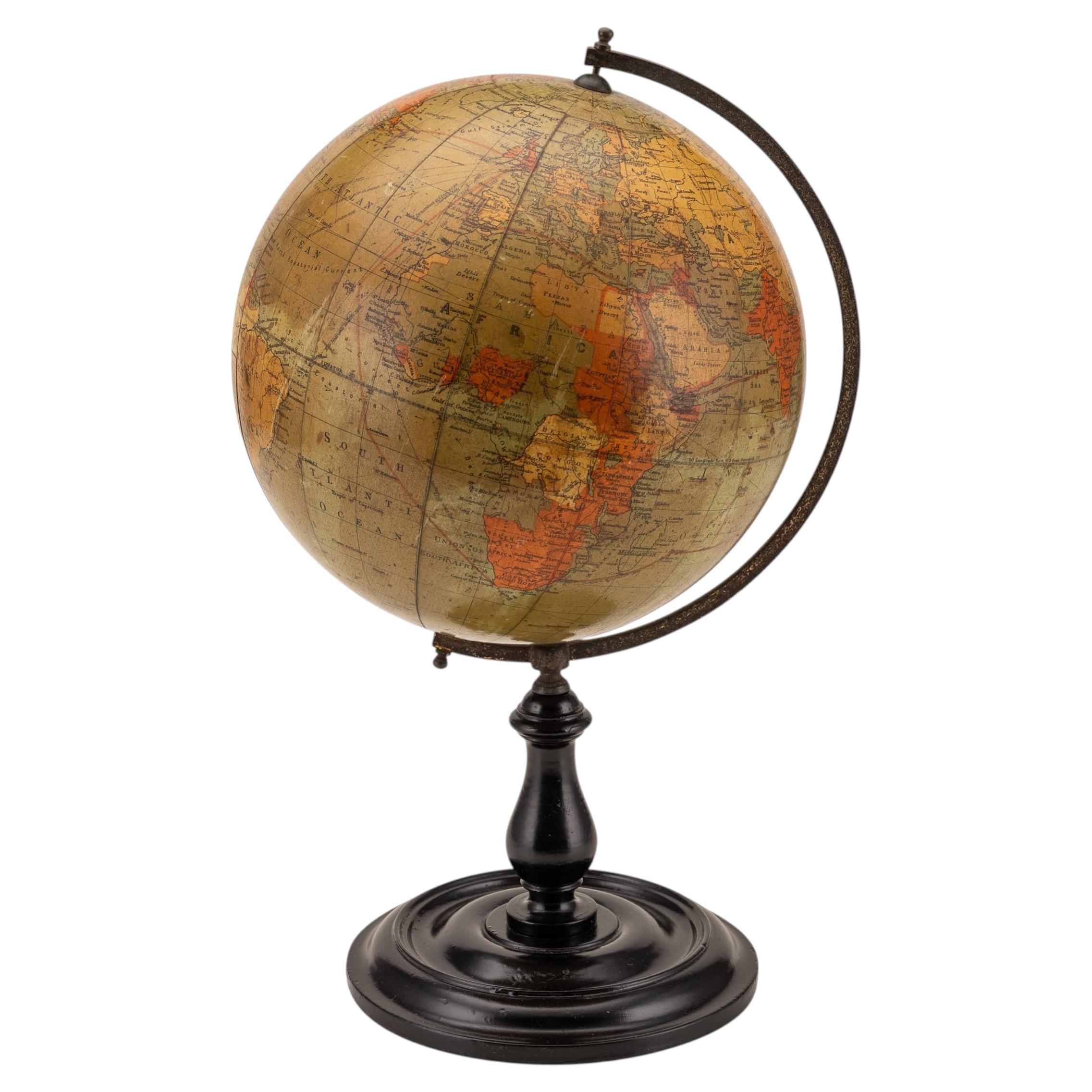 Pre-owned Philips Antique 20th Century British Empire Globe By Of Fleet St C.1920 In Brown