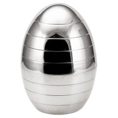 Set vintage italiano del XX secolo composto da nove ciotole impilabili "Egg" di Tommaso Barbi, 1970 circa