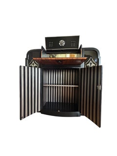 Mobile bar vintage inglese in noce del XX secolo, 1960 circa