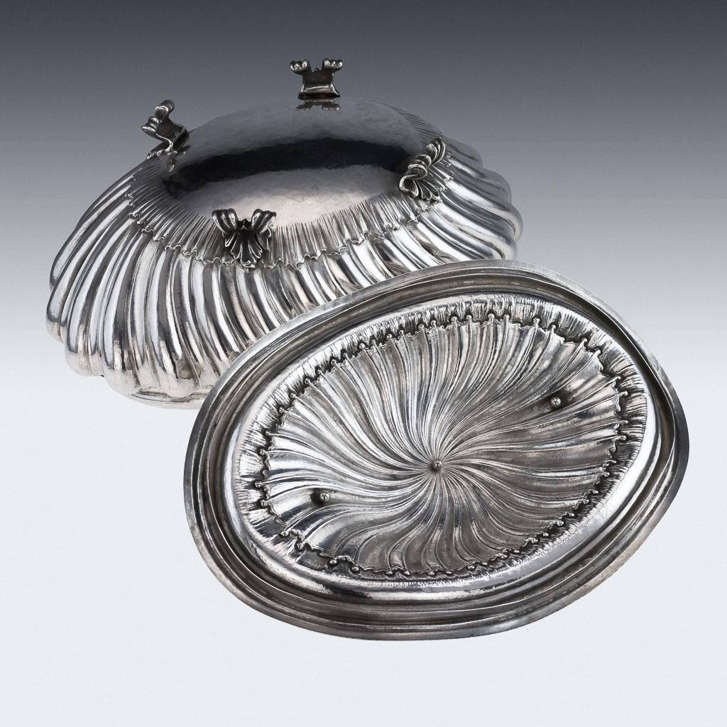 Stunning Italian Buccellati Solid Silver Large Soup Tureen and Cover, circa 1980 1