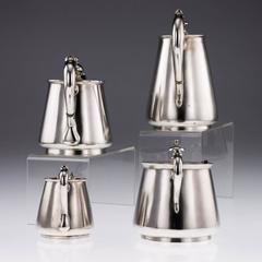 Antique Imperial Russian Solid Silver Matched Tea and Coffee Set circa 1872-1879