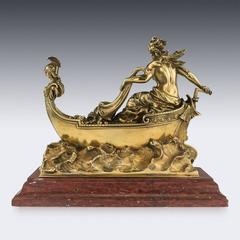 Austrian Monumental Solid Silver-Gilt Figural Centrepiece, circa 1860