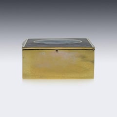Antique 20th Century French Solid Silver and Hand-Painted Enamel Box, circa 1920