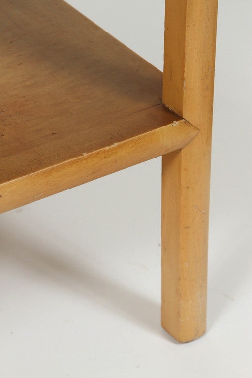 Mid-Century Modern Johan Tapp for Gumps End Table with Leather Top For Sale