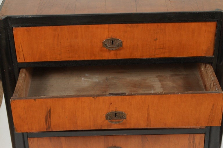 Fruitwood 19th Century Biedermeier Chest of Drawers For Sale
