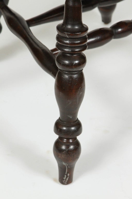 Windsor Armchair, English Broad-Arm High-Back Chair