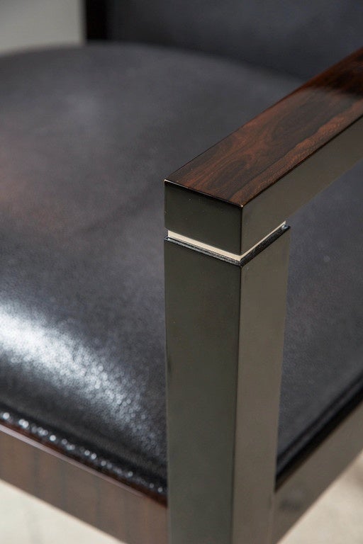 Art Deco Style Dining or Occasional Chair with Arms