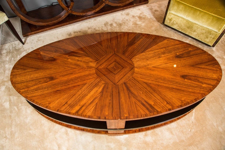 German Art Deco Style Coffee Table in Laurel For Sale