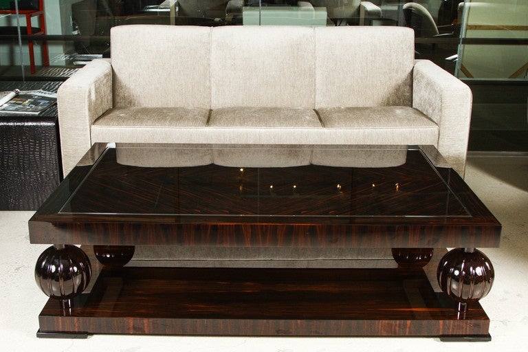 Art Deco Style Coffee Table in Macassar Ebony