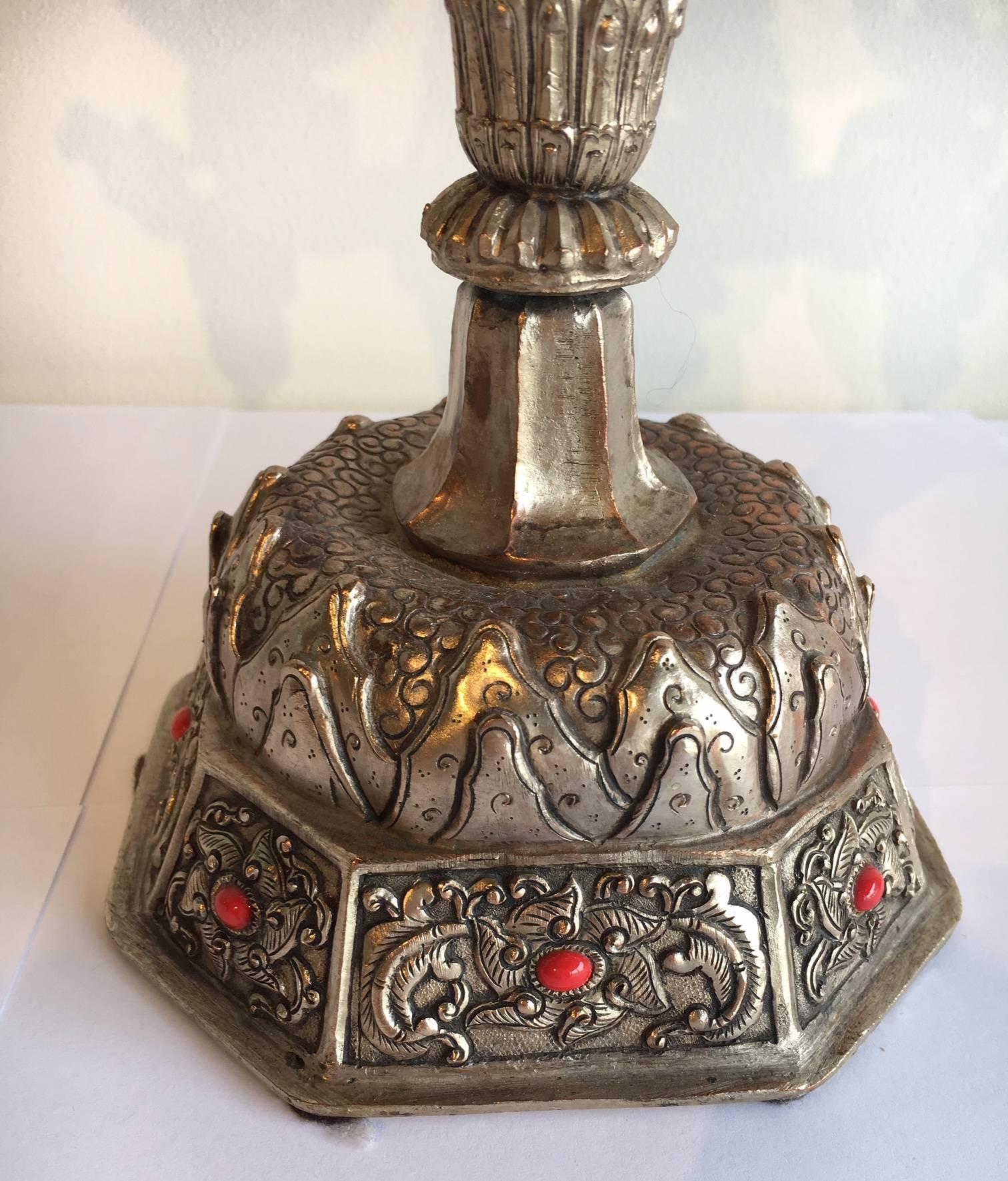 antique silver candelabra