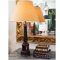 19th Century Ruby Glass Lamp