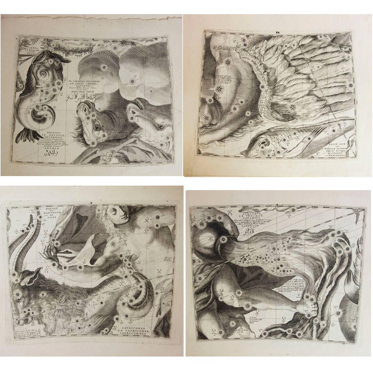 18th Century and Earlier Series of 23, 18th Century Celestial Prints by Vincenzo Coronelli For Sale