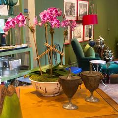 Pair of Regency Tole and Pewter Chestnut Urns with Covers