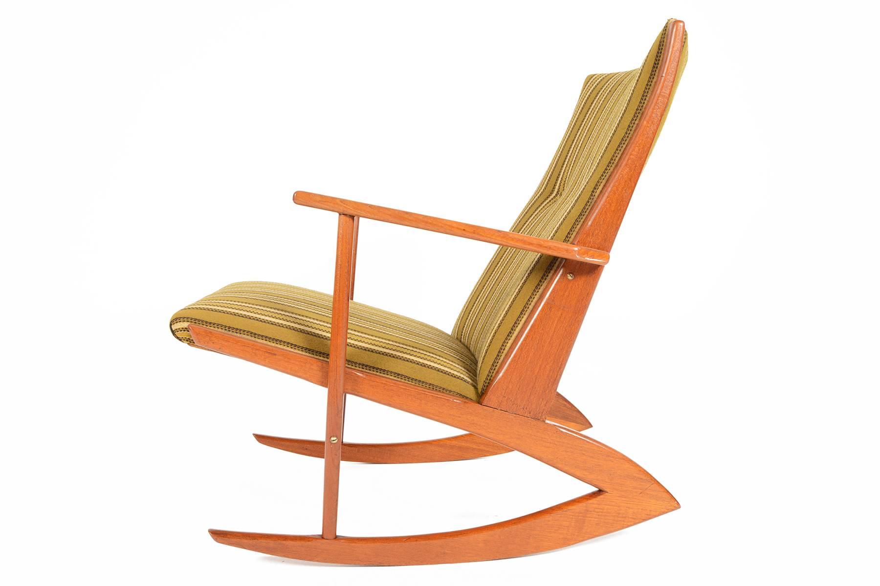 Scandinavian Modern Holger Georg Jensen Teak Model 97 Rocking Chair