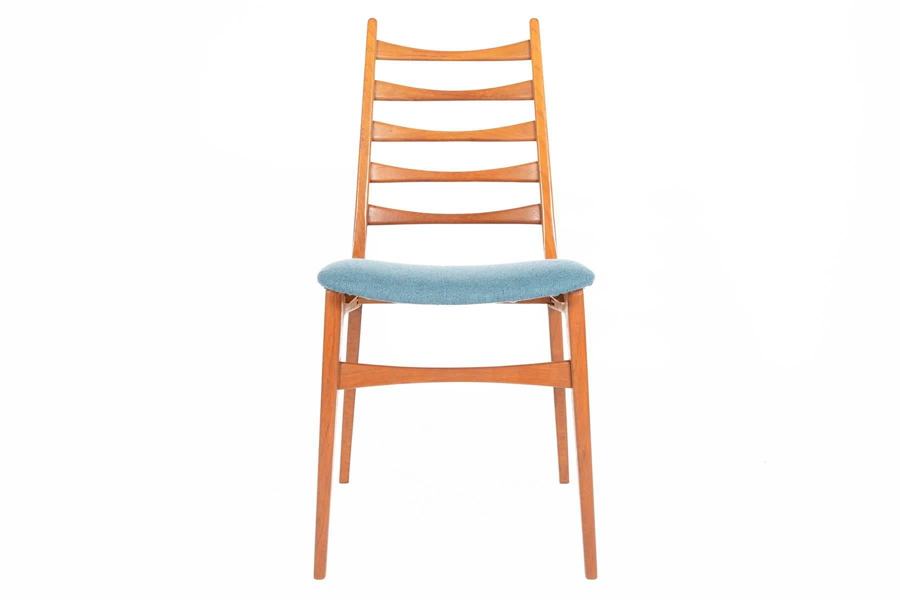 Set of Six Teak Kofoed Style Ladder Back Dining Chairs 1
