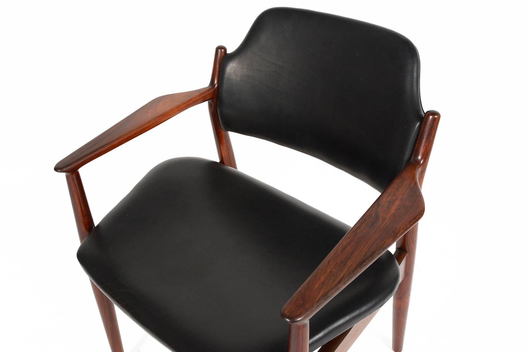 20th Century Arne Vodder No. 62A Rosewood Armchair 