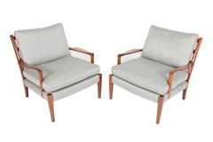 Pair of Arne Norell Löven Lounge Chairs in Walnut