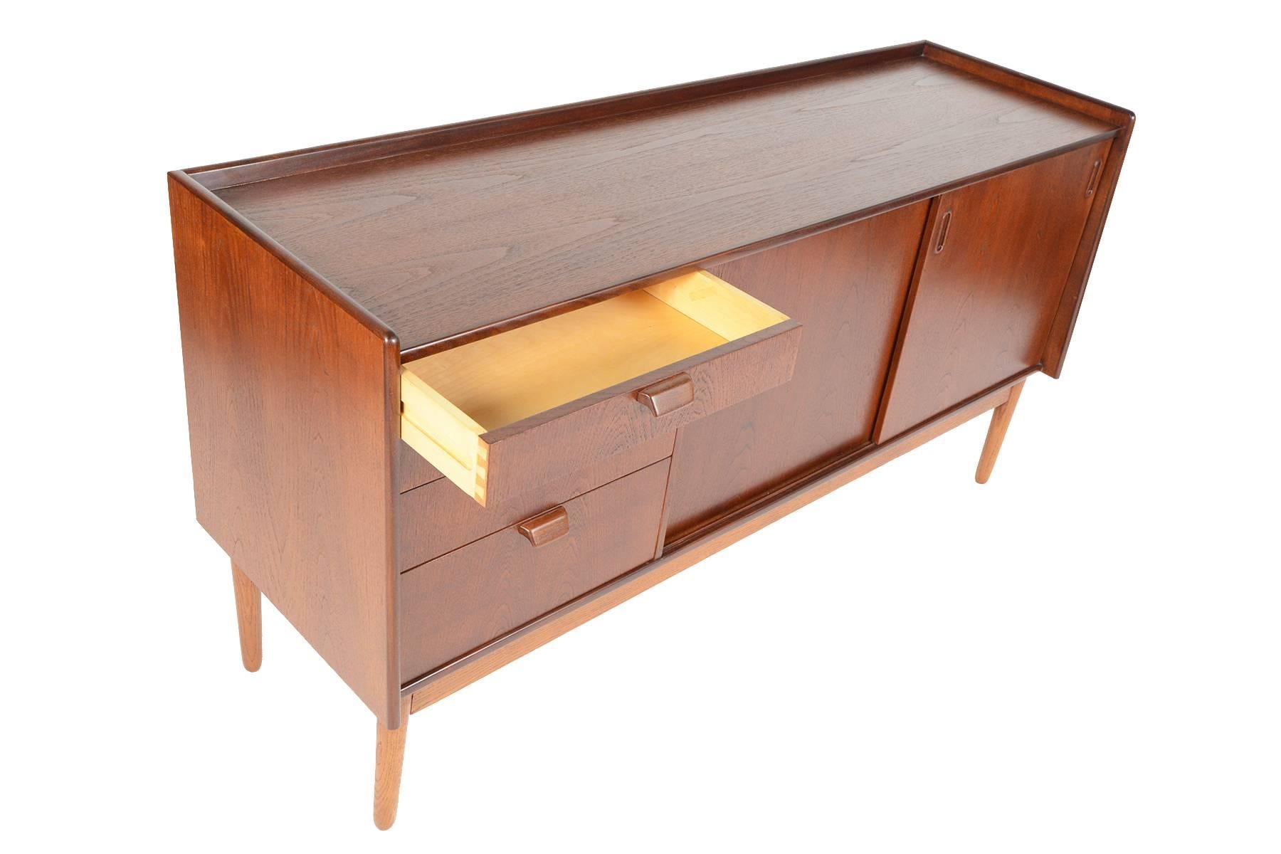 Large Teak Credenza with Hutch 1