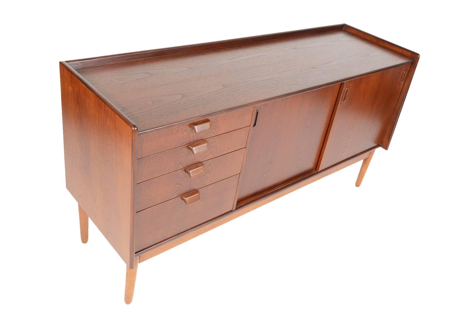 Large Teak Credenza with Hutch 2