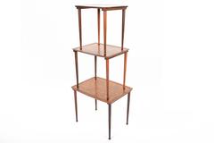 Rosewood and Copper Nesting Tables by Møbel Intarsia