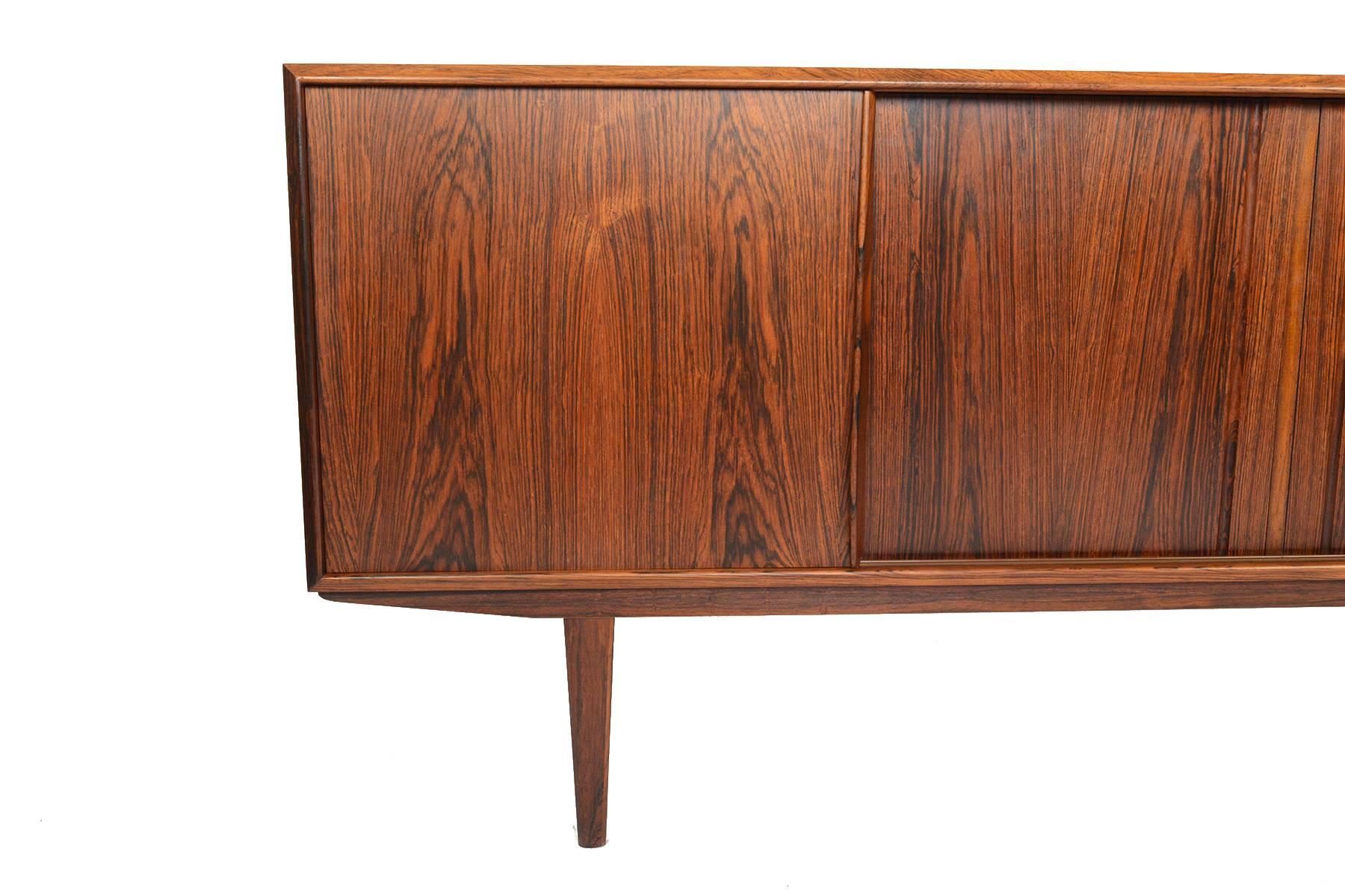 Mid-20th Century E.W. Bach Rosewood Sliding Door Credenza