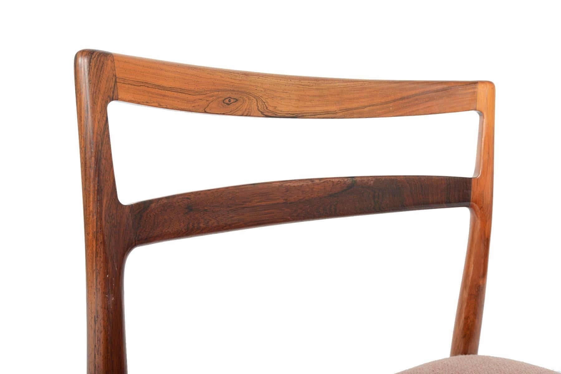 Set of Six H.W. Klein for Bramin Rosewood Dining Chairs 4