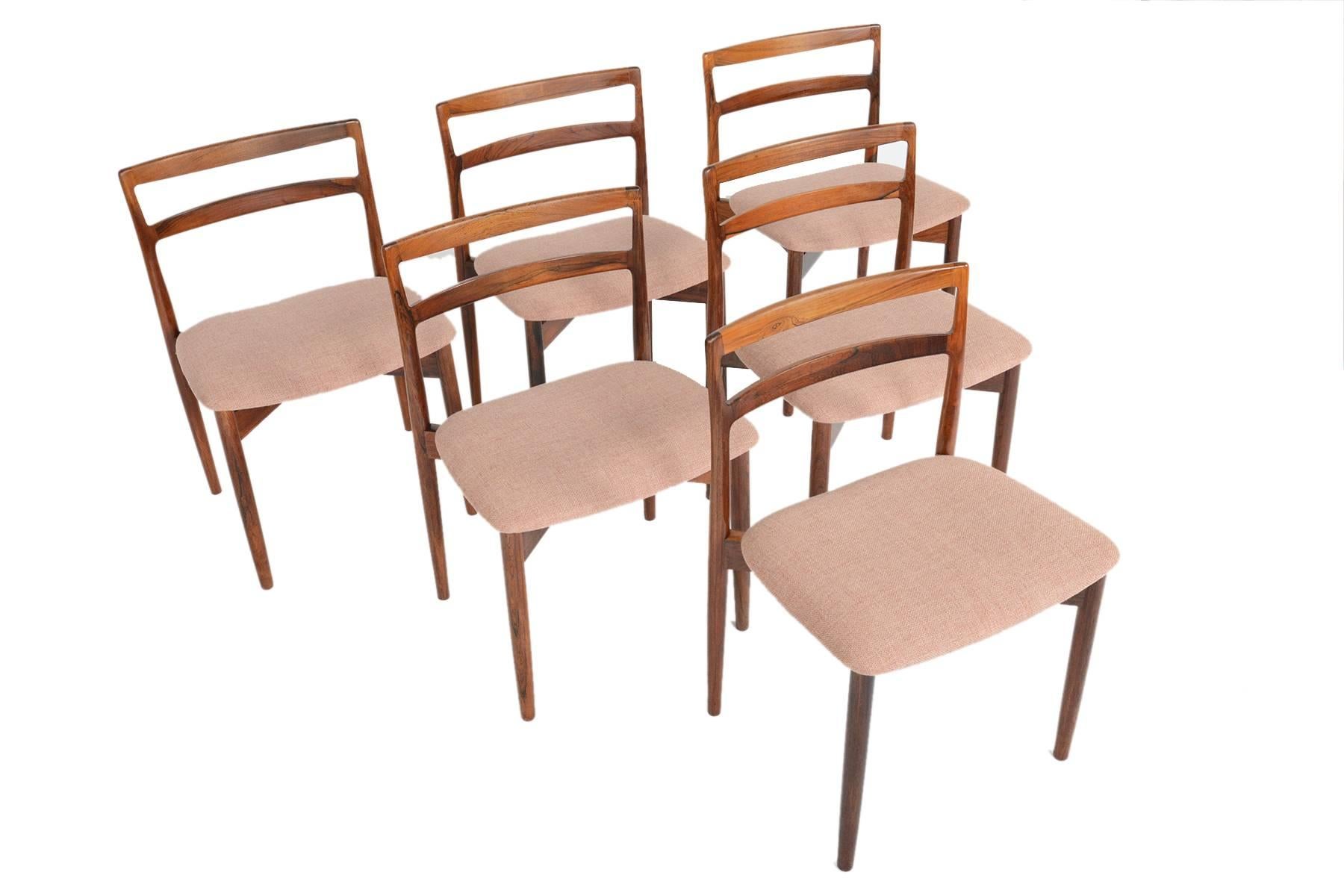Danish Set of Six H.W. Klein for Bramin Rosewood Dining Chairs