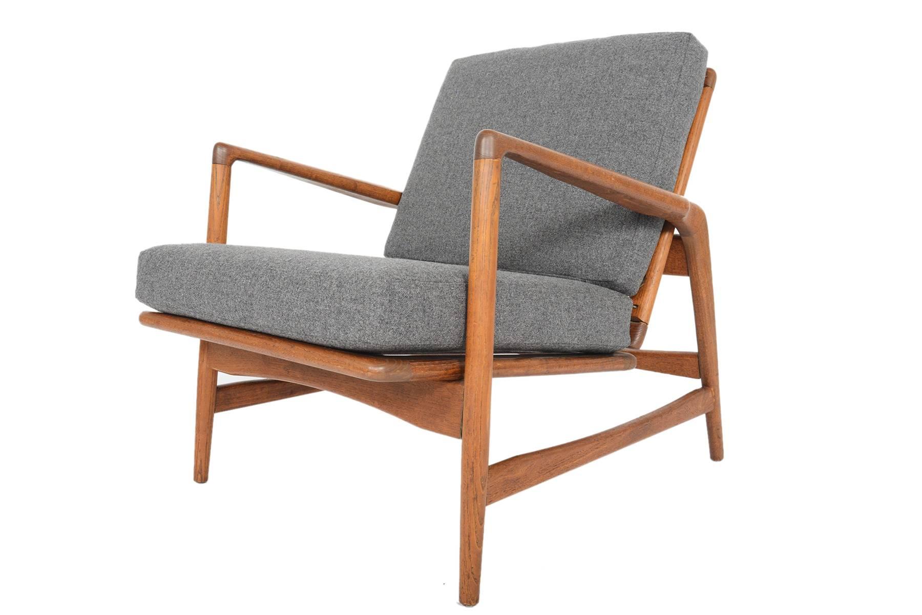 Danish Ib Kofod Larsen for Selig Lounge Chair in Oak