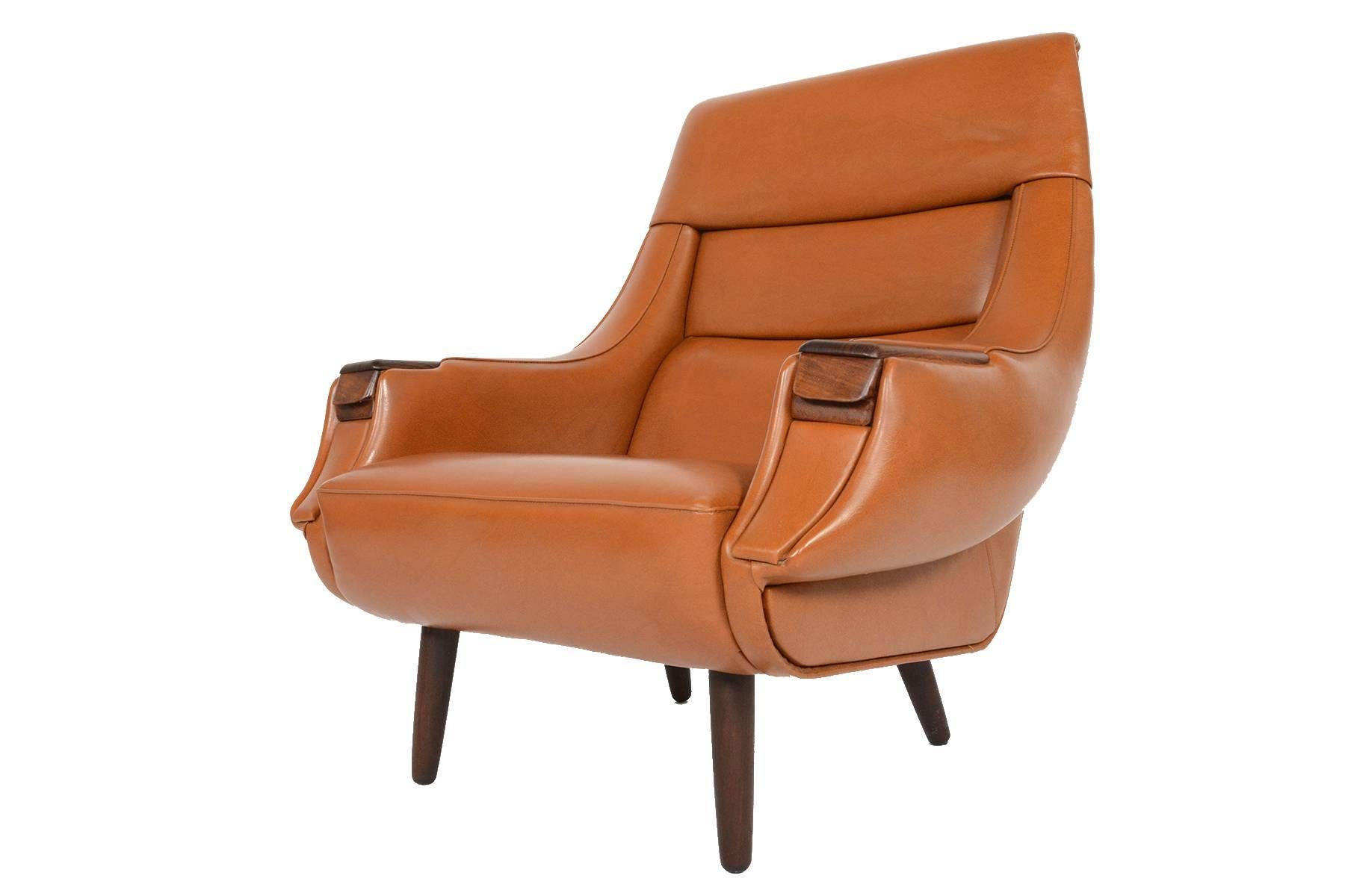 Danish H.W. Klein for Bramin Rosewood Pawed Lounge Chair