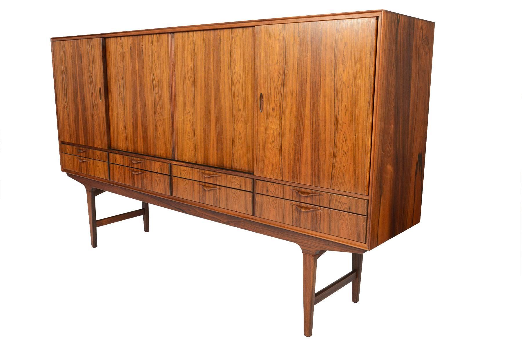 Tall Brazilian Rosewood Credenza 2