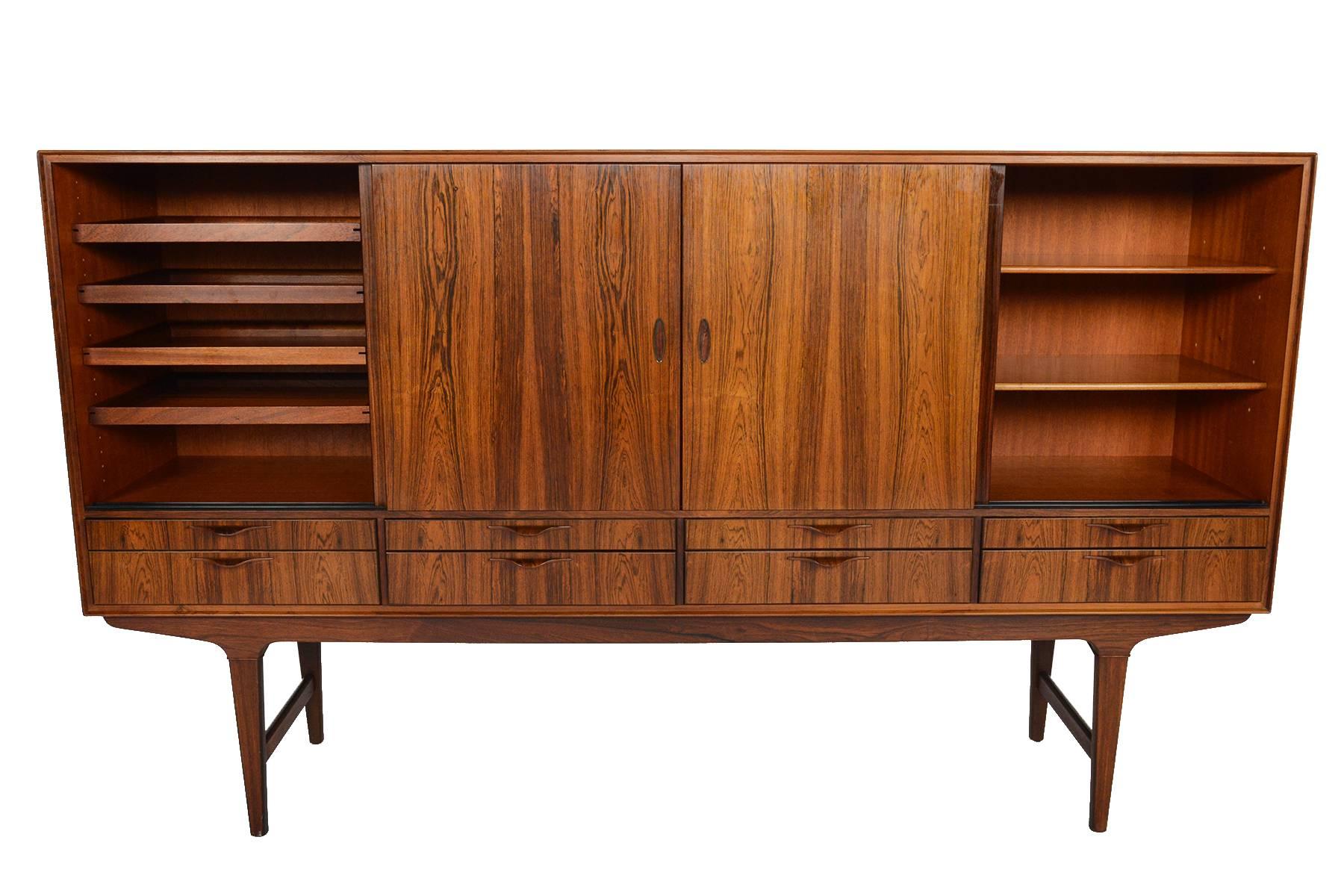 Tall Brazilian Rosewood Credenza 1
