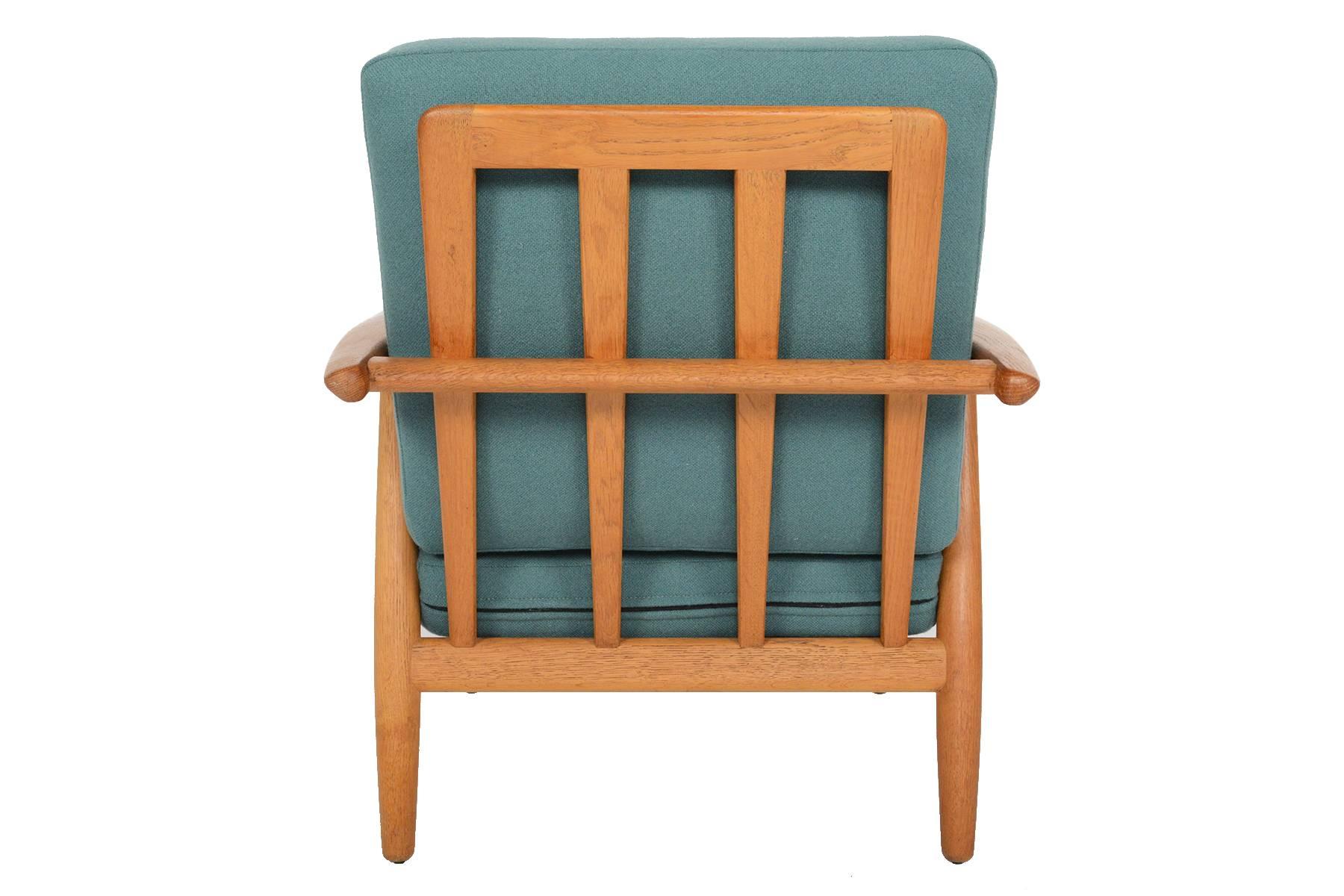 Hans Wegner GE-240 Oak Lounge Chair 1