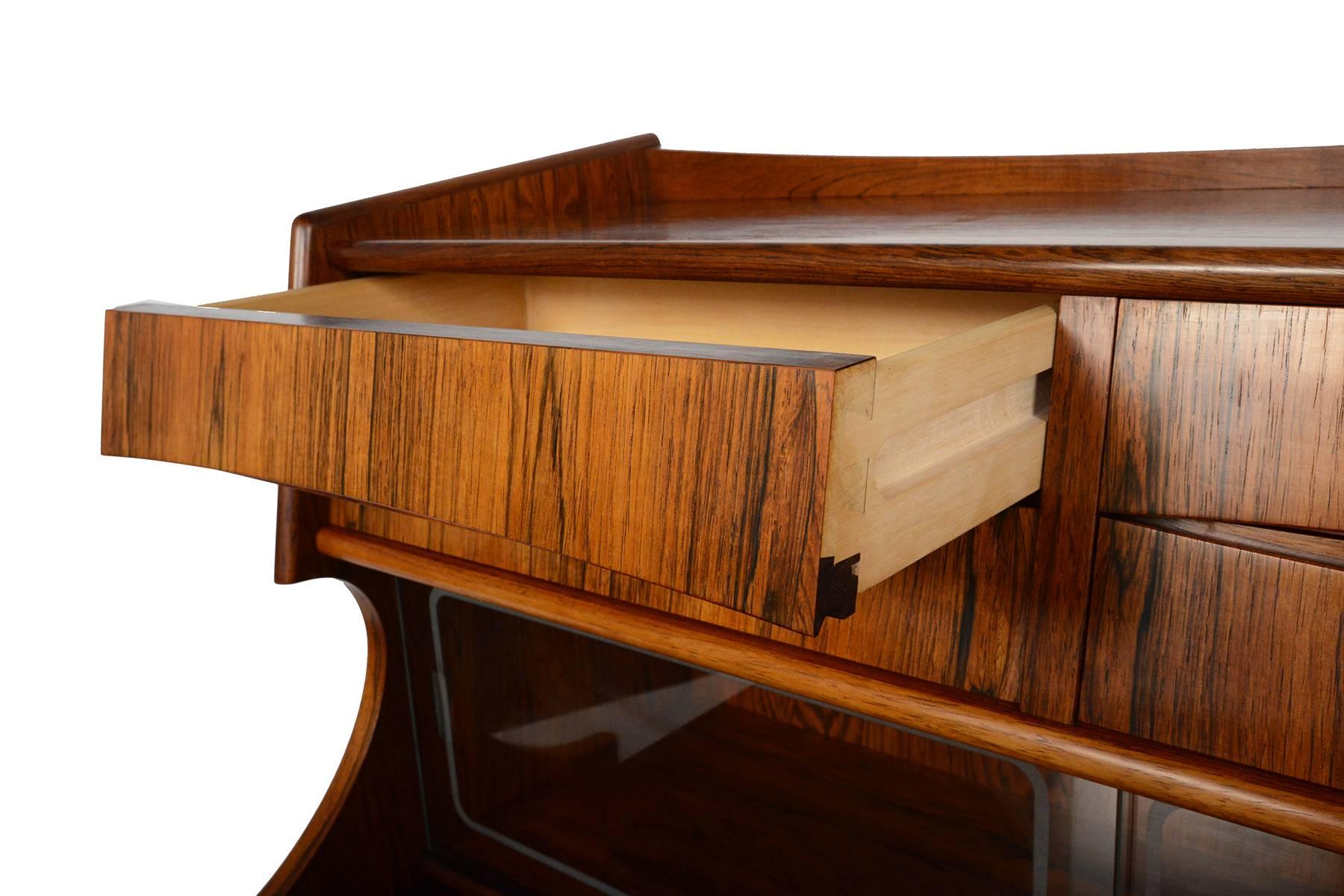 Danish Modern Brazilian Rosewood Secretary Desk by Falsigs 2