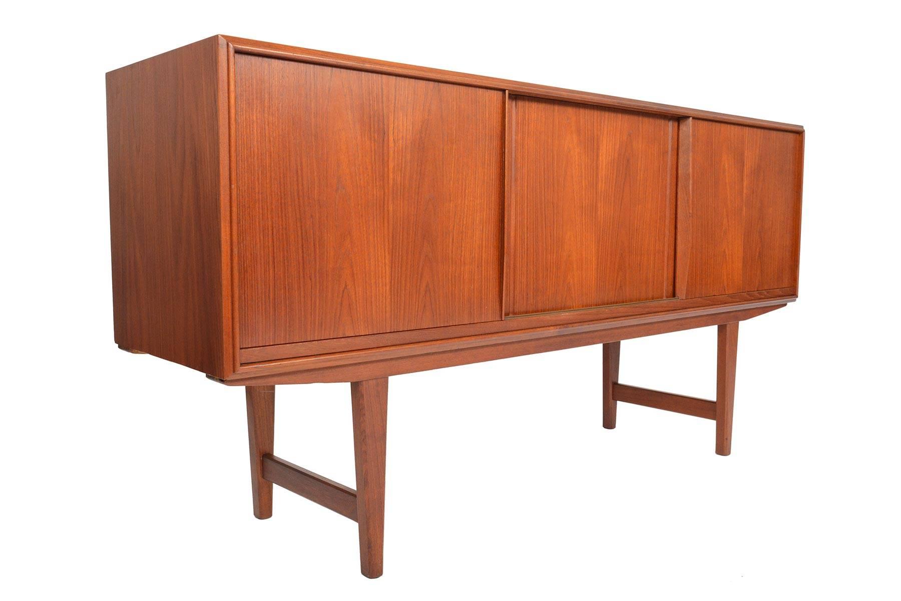 Danish E.W. Bach Teak Sliding Door Credenza