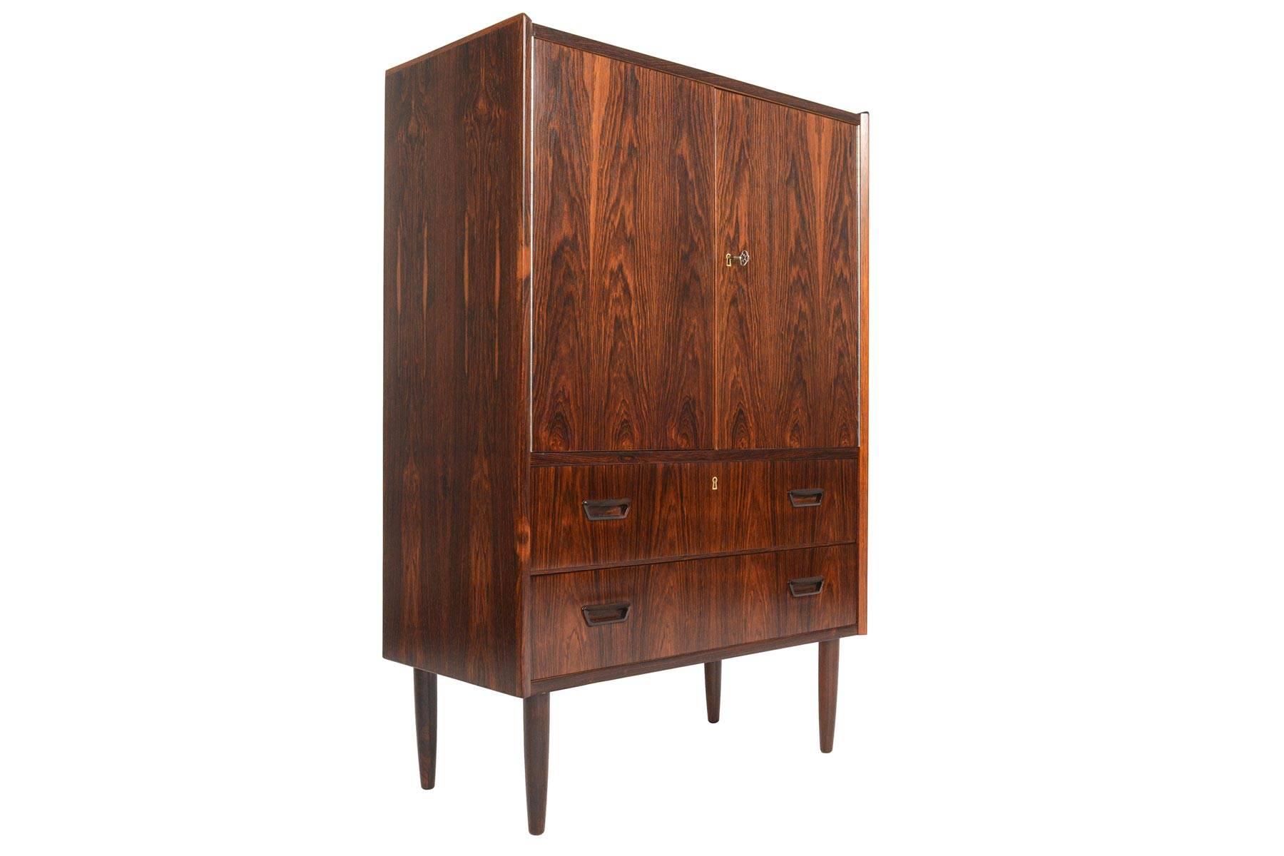 20th Century Danish Modern Brazilian Rosewood Bureau Dresser