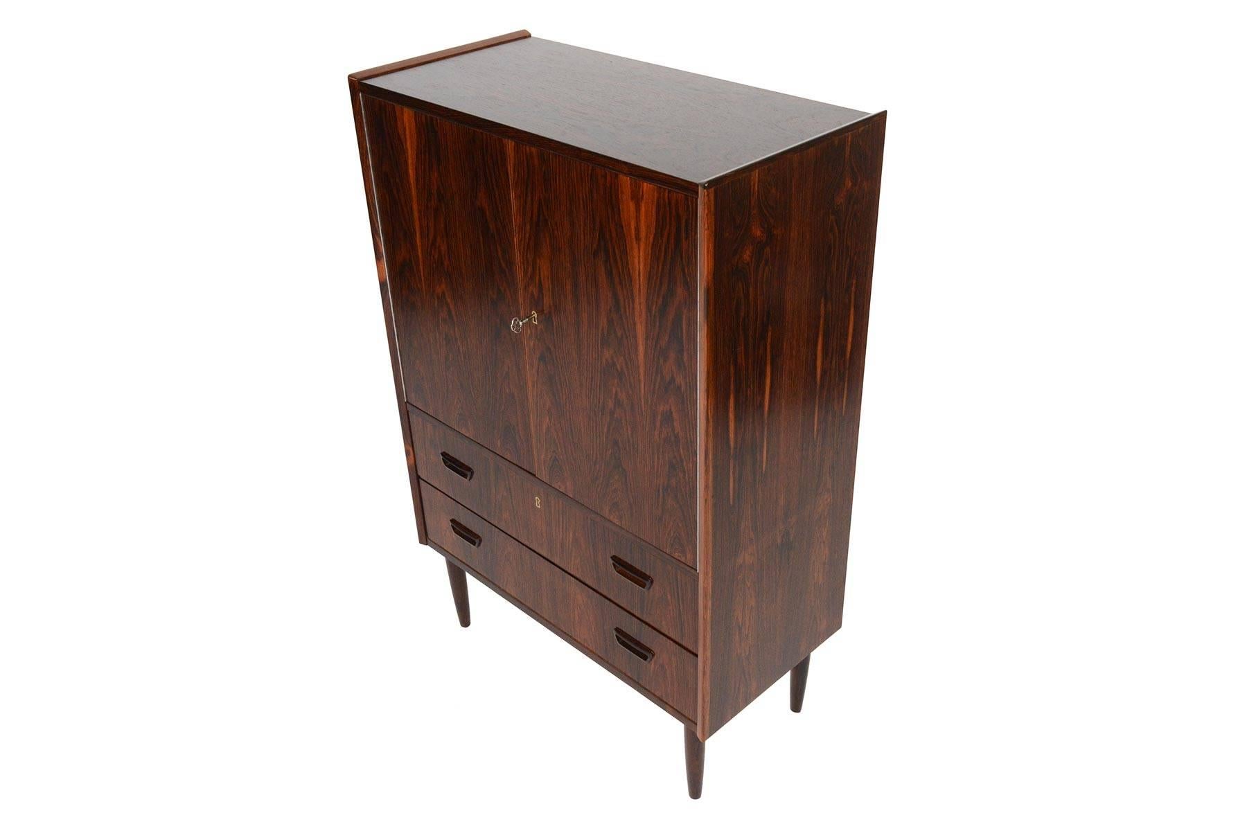 Danish Modern Brazilian Rosewood Bureau Dresser 2