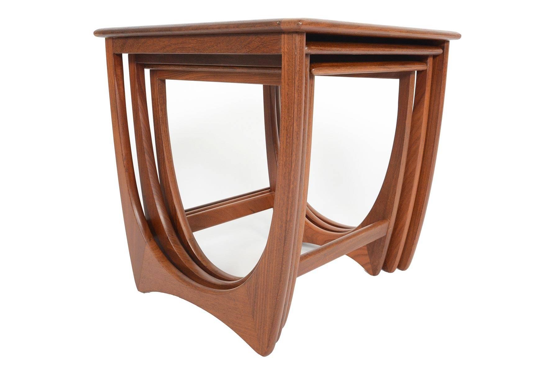 This timeless set of midcentury modern G Plan Astro teak nesting tables was designed by Victor Wilkins in the 1960s. Gorgeous design and construction throughout. Recently refinished and in excellent condition.


          