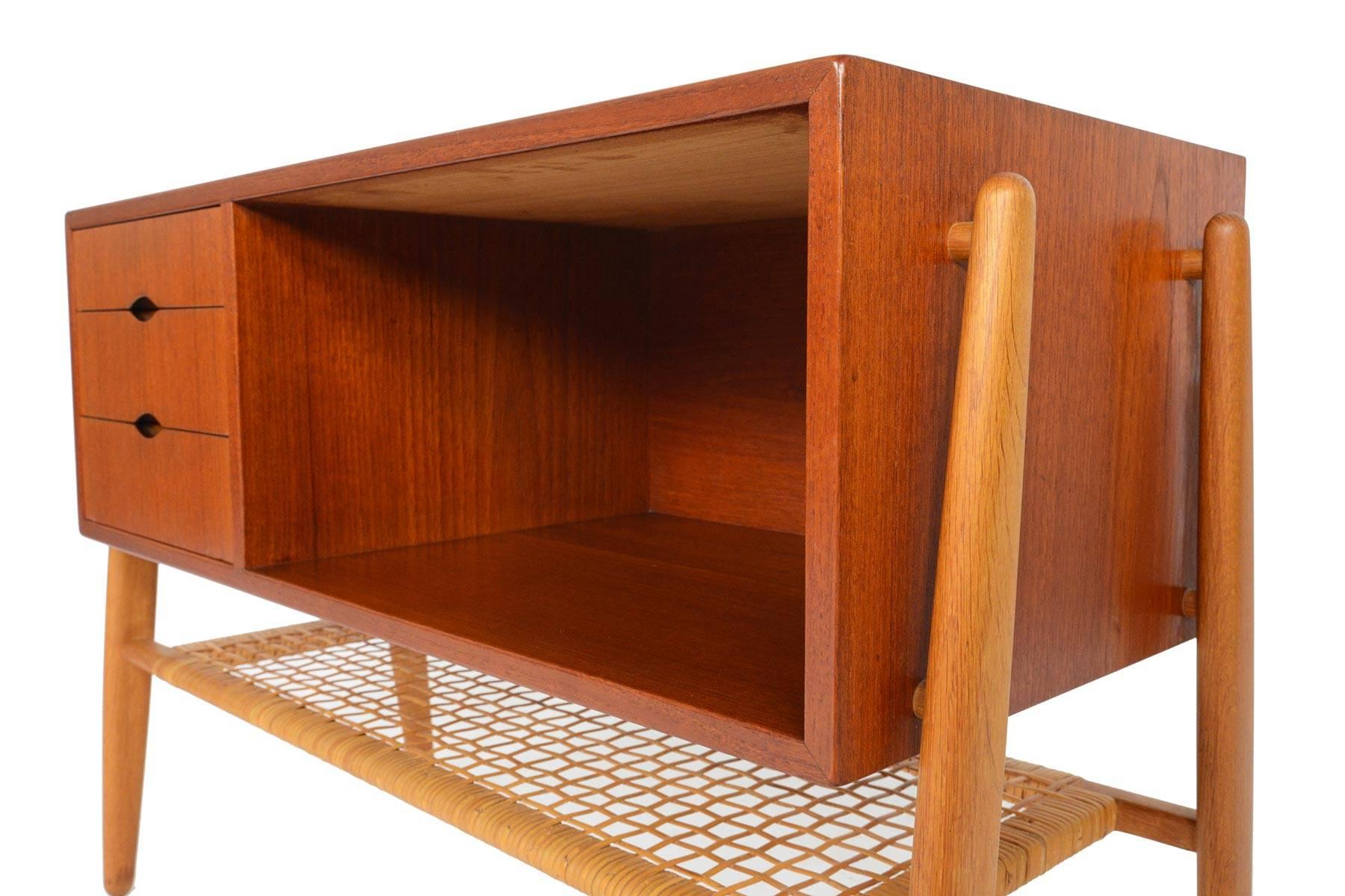 Danish Modern Teak and Oak Entry Chest with Rack 3