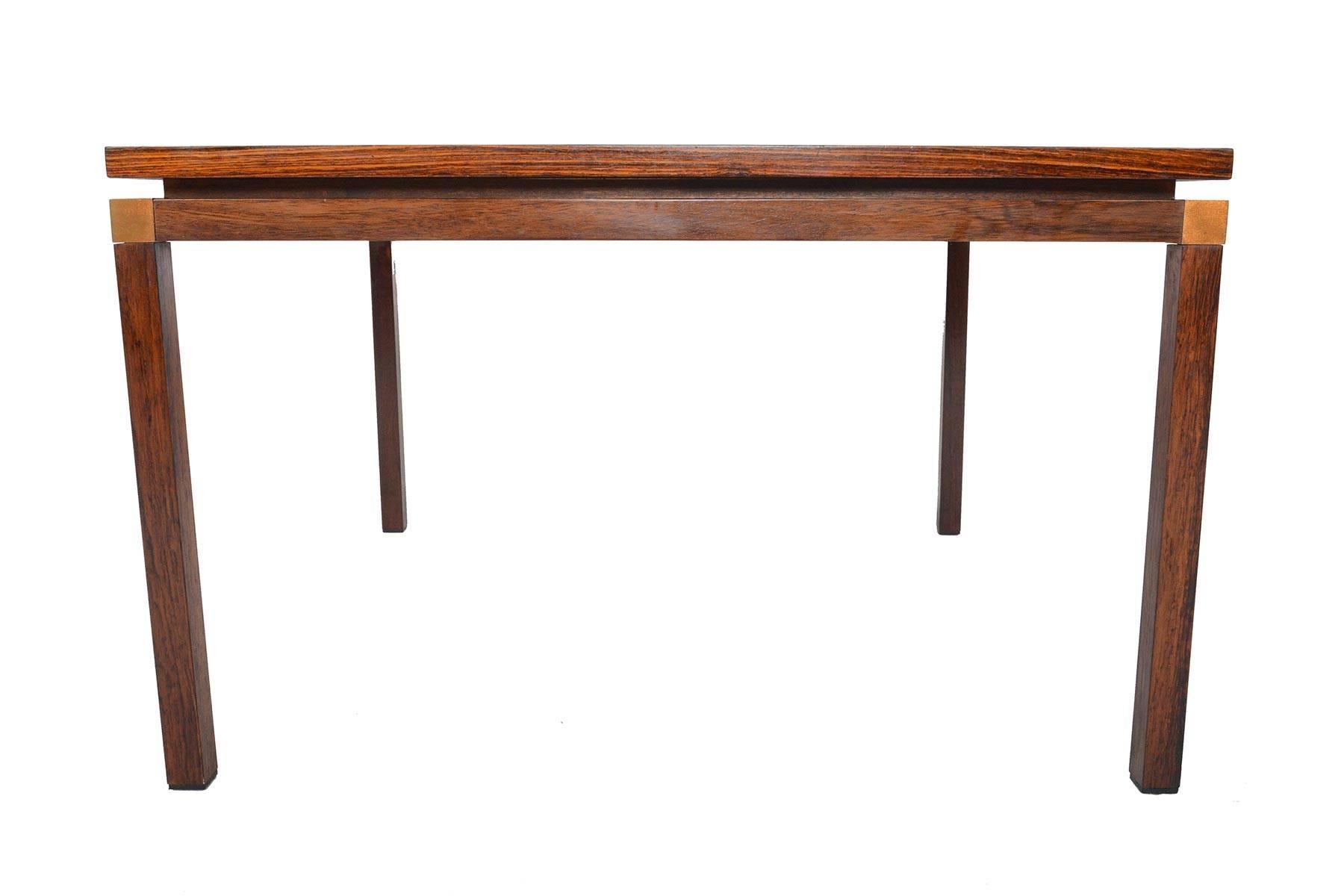 Danish Modern Rosewood and Copper Coffee Table 3